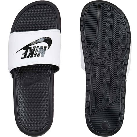 nike badesandalen benassi just do it schwarz weiß|Nike Men's Benassi JDI Shower & Bath Shoes .